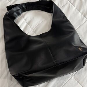 Victoria's Secret Black Hobo Bow Strap Bag.